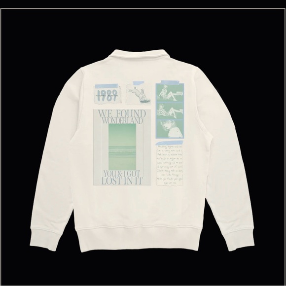 Taylor Swift Sweaters - Taylor Swift 1989 half zip crewneck